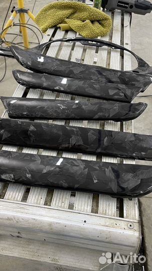 Накладки дверей volkswagen passat карбоновые