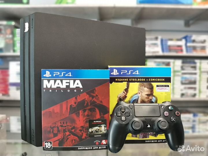 PS4 PRO + Mafia: Trilogy + Cyberpunk 2077