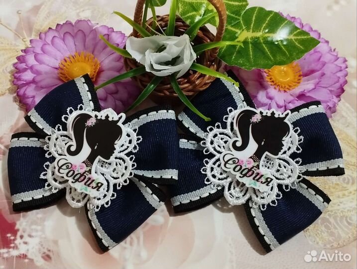 Именные бантики для девочек на заказ