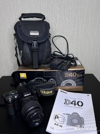Зеркальный фотоаппарат nikon d40 kit 18-55
