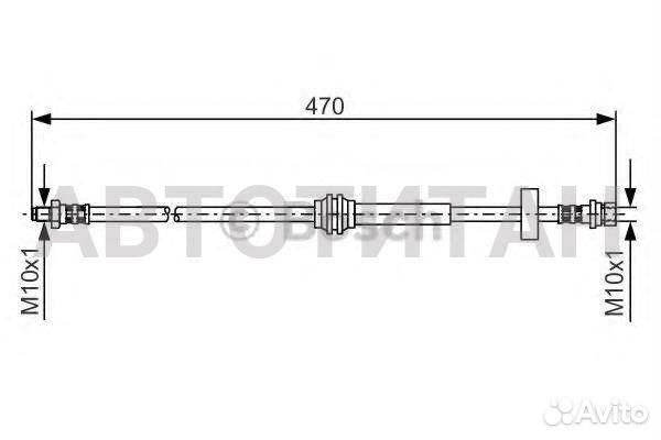 Шланг тормозной ford focus Saloon (DFW ) 1.8 16V 0