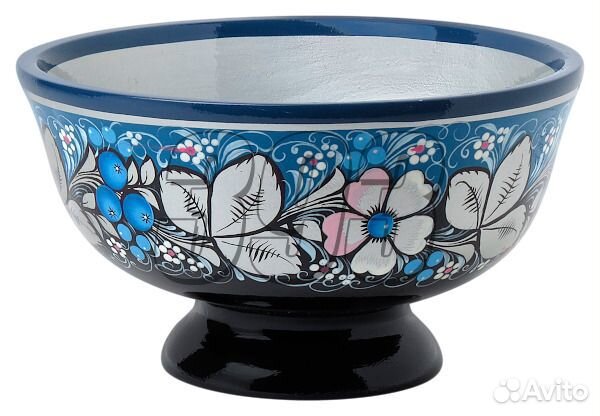 Ваза роспись по серебру Фруктовая (большая (37474)