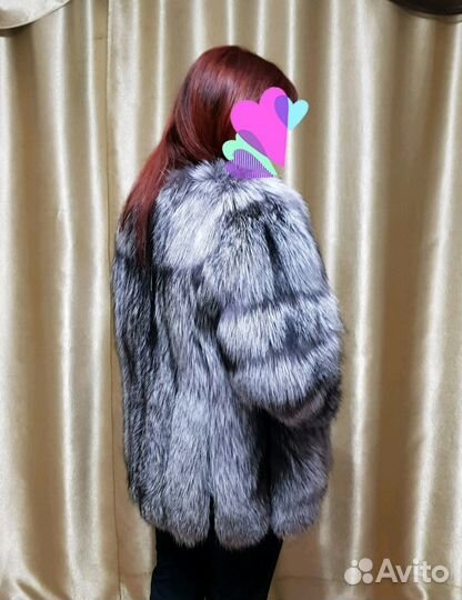 Шуба из меха чернобурки