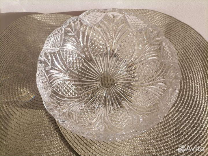 Хрустальный салатник хрустальная ваза СССР