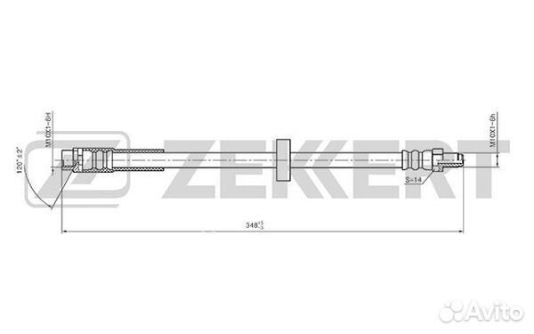 Шланг тормозной задний Audi A6