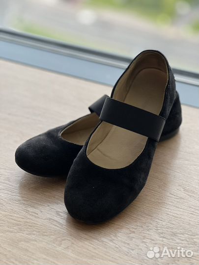 Балетки черные 38