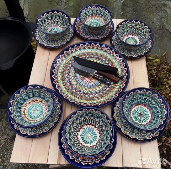 Чугунный казан с печью + ляган