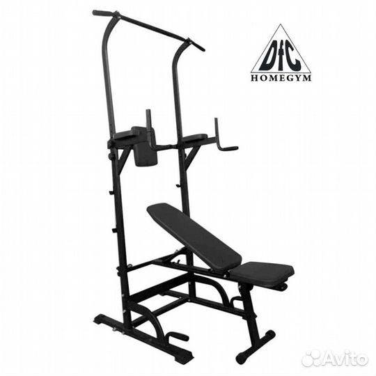 Тренажер со скамьей DFC power tower G004