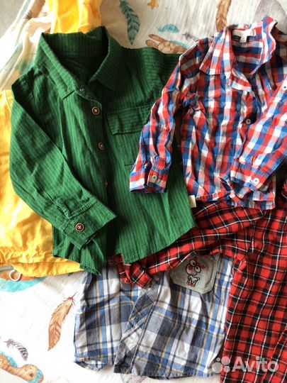 Рубашки для мальчика пакетом 86—98