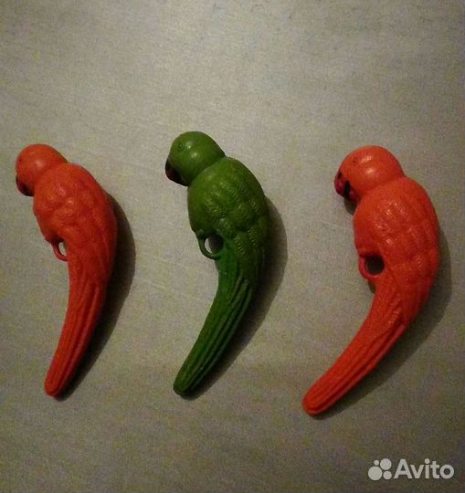 Попугайчики. Игрушки СССР, винтаж