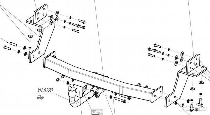 Фаркоп Chevrolet TrailBlazer. Bosal новый не бу