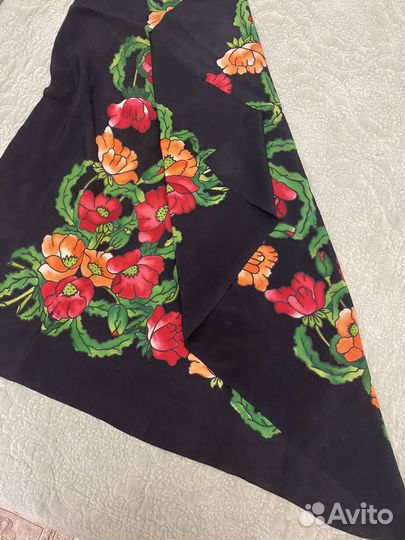 Платок шелковый, батик, винтаж