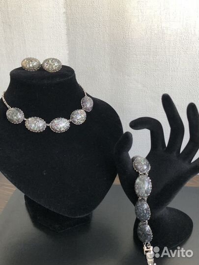 Винтажный комплект Coro люцит конфетти Винтаж США