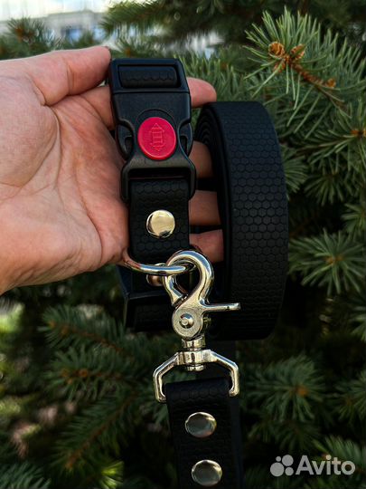 Ошейники и поводки из биотана «Соты» 25мм