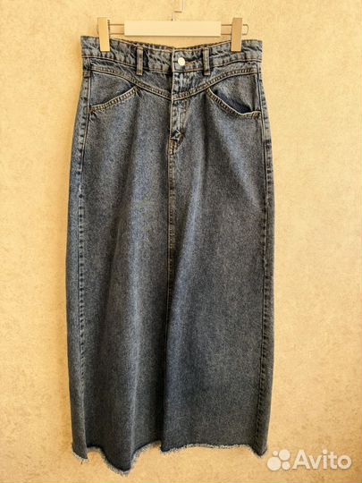 Джинсовая юбка макси