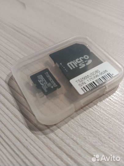 Карта памяти MicroSD Transcend 80x 256 MB
