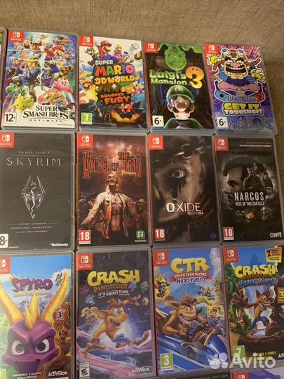 Zelda, Mario, Dark souls, Crash, Skyrim Switch