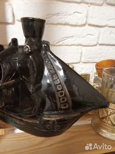 Бутылка штоф парусник корабль