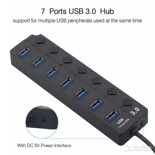 USB-hub разветвитель USB новый