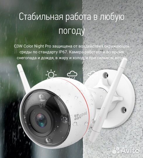 Ip камера видеонаблюдения ezwiz C3W PRO 2MP