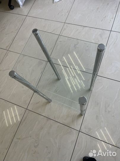 Стеклянная тумба этажерка полка