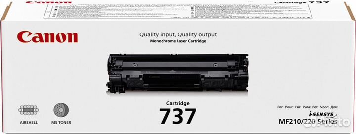 Картридж лазерный Canon 737 9435B002 черный (2400стр.) для Canon i-Sensys MF211/212/216/217/226/229