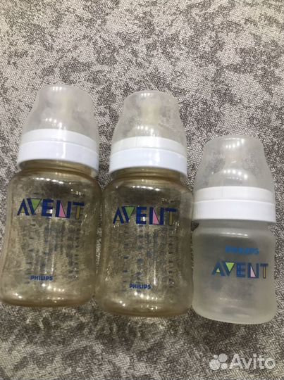 Бутылочки avent + пакеты для стерилизации булочек