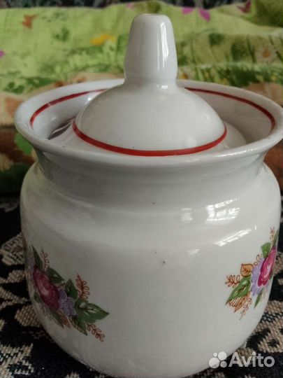 Тарелки - бамбук + сливочник, сахарница