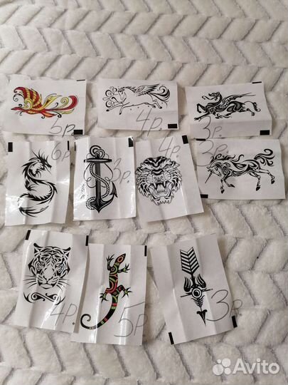 Тату, черно белые и цветные