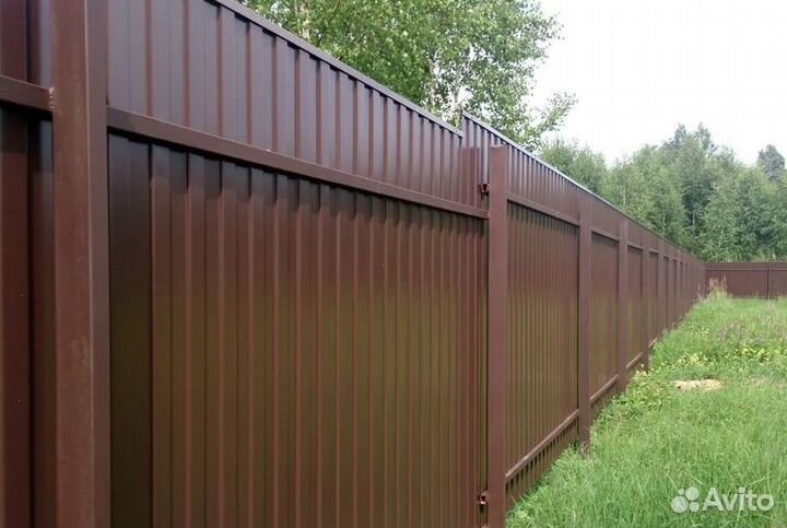 Забор металлический цена за метр под ключ