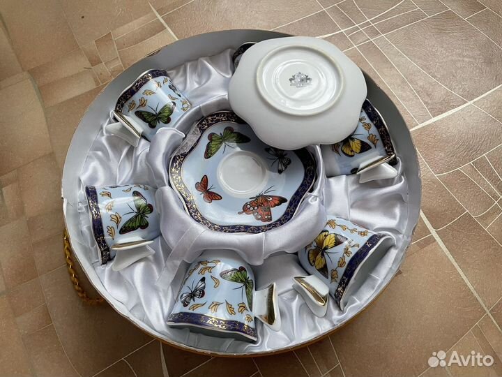 Кофейный сервиз Германия бабочка новый