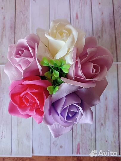 Букет из мыльных роз