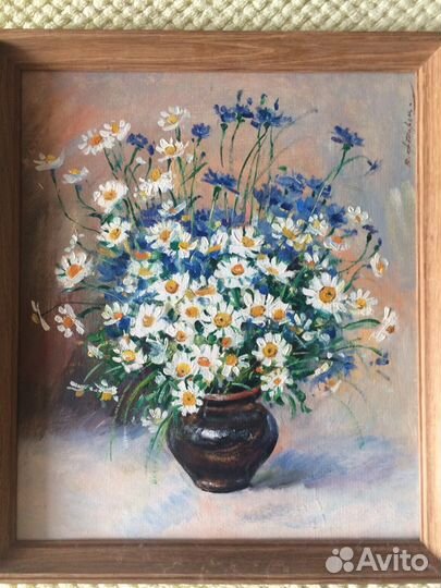 Картина. Букет полевых цветов