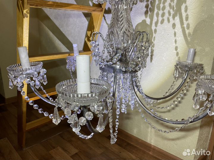 Люстра хрустальная времен СССР