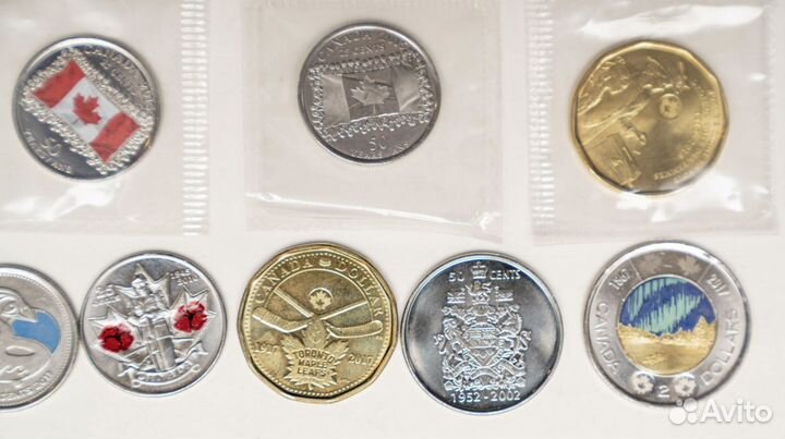 Монеты Канады памятные юбилейные (список внутри)