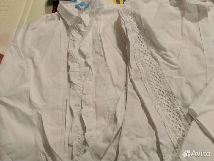 Новые блузки рубашки на девочку 140, 152