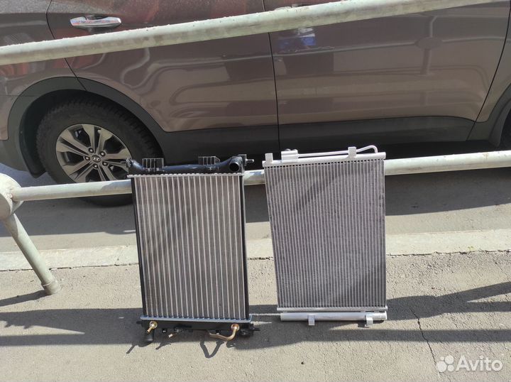 Радиатор основной и кондиционера Lacetti