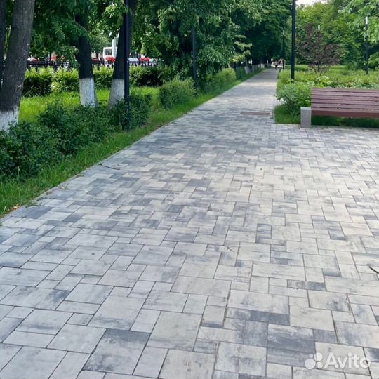 Тротуарная плитка 342 завод серая