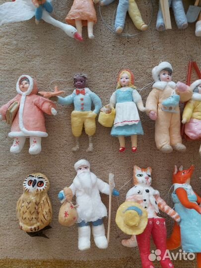 Ватные елочные игрушки как в СССР