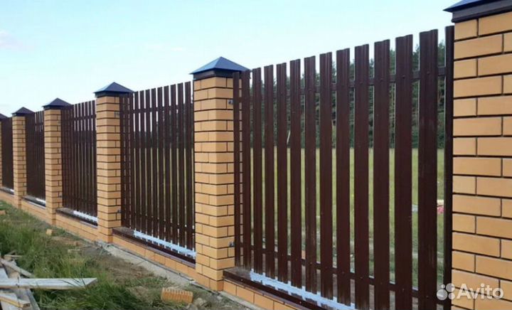 Забор металлический за 1 день под ключ