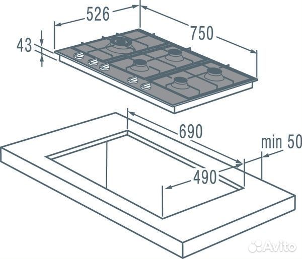 Варочная поверхность Gorenje GGS 75 WAB