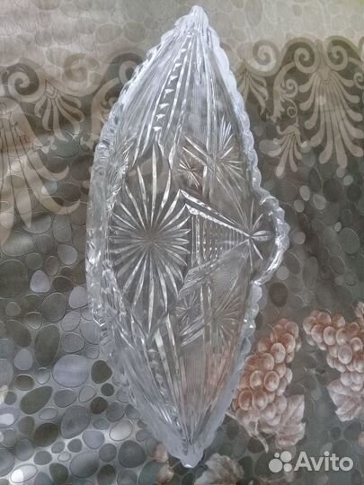 Конфетница ладья ваза хрусталь