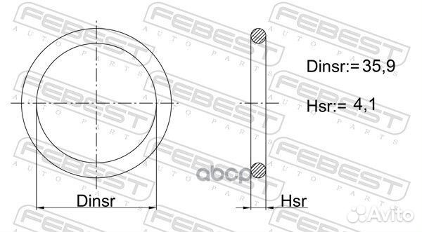 Кольцо уплотнительное системы охлаждения 35.9x4.1