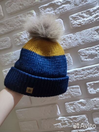 Детская зимняя шапка на мальчика 5-6 лет