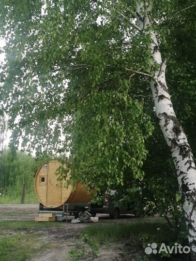 Баня бочка на колесах Аренда