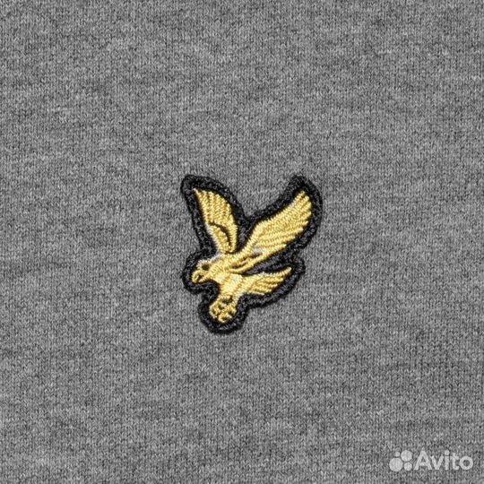 Мужская толстовка худи Lyle & Scott серый цвет