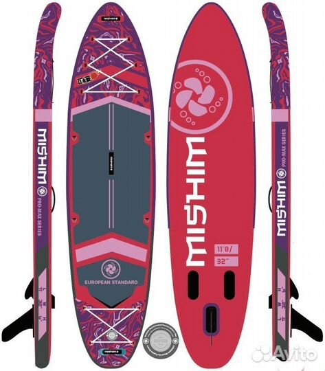 SUP (сап) Доска mishimo PRO-MAX Viva Magenta 10.8’