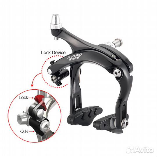 Тормоз передний (клещевой) Tektro R369, reach 55-7