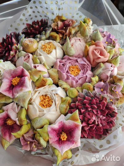 Зефир ручной работы, зефирный букет