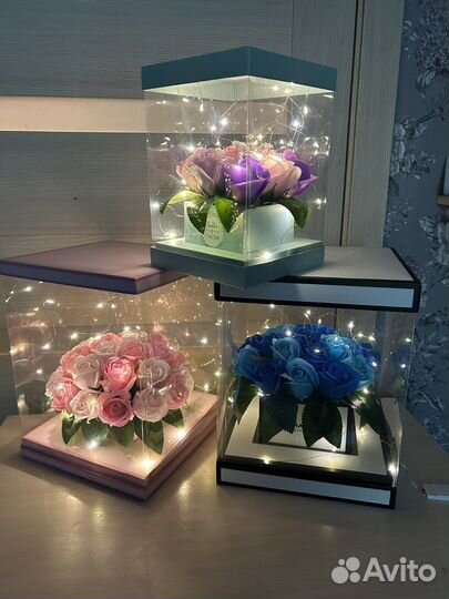 Букет из мыльных роз